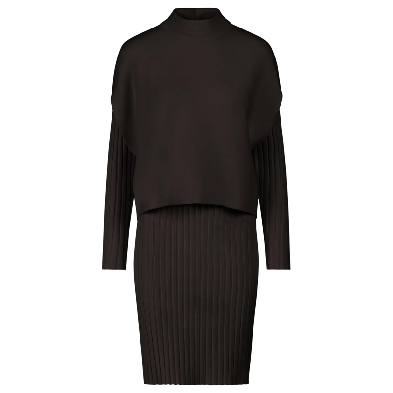 Apart Anzugkombination Strick Set schwarz