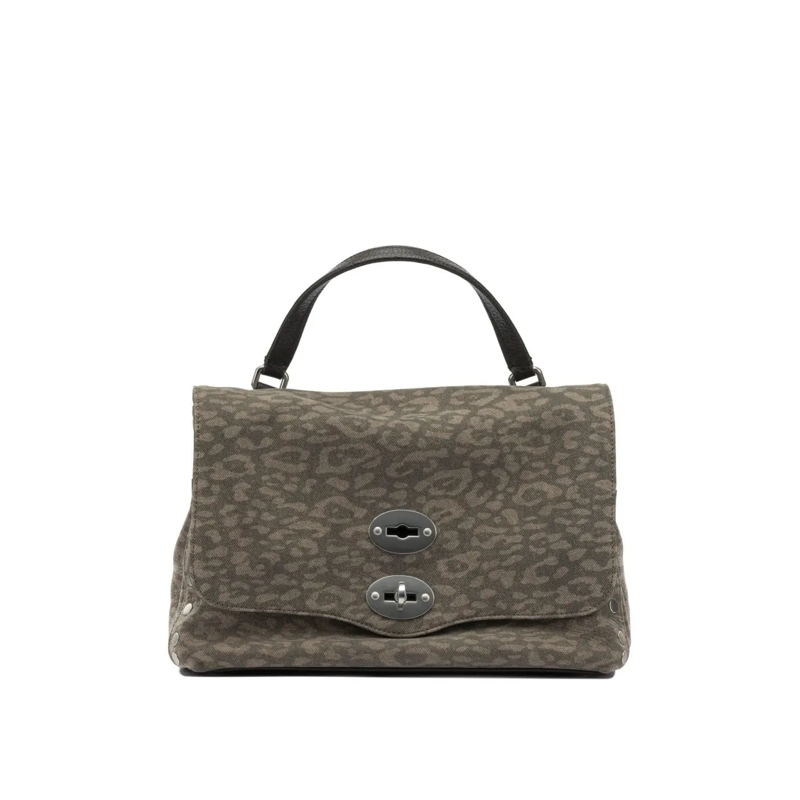 Zanellato Schultertasche Structured Shoulder Bag With Animal Print Grey