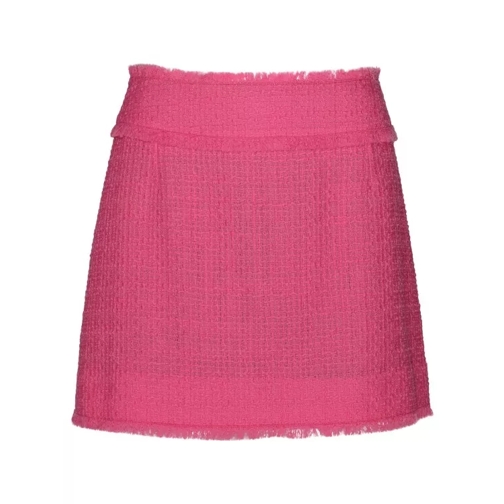 Dolce&Gabbana Pink Tweed Mini Skirt Burgundy 