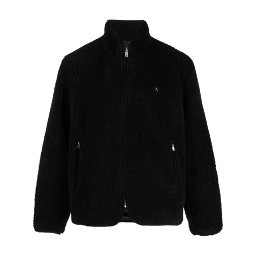Represent Black Fuzzy Zip-Up Jacket Black 