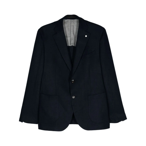 Luigi Bianchi Blazer Navy Blue Wool Jacket Blue