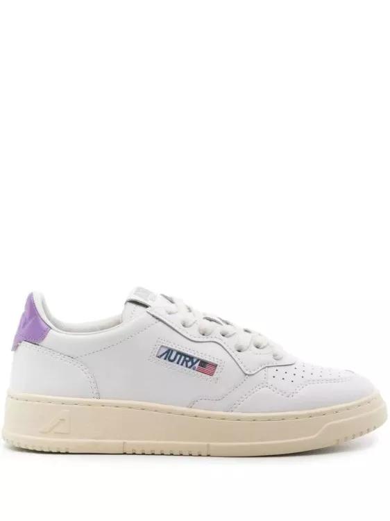 Autry International Sneakers - Medalist Lilac Leather Sneakers in wit-autry international 1