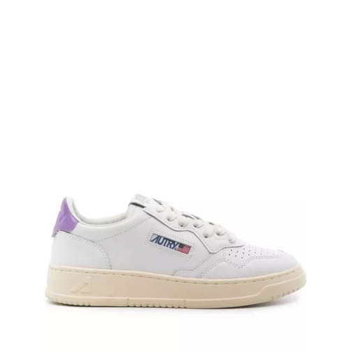 Autry International Medalist Lilac Leather Sneakers White lage-top sneaker