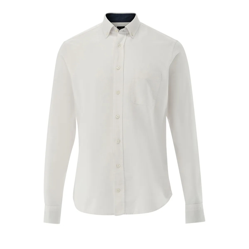 VAN LAACK Hemd Hemd Slim Fit Dessiniert weiss