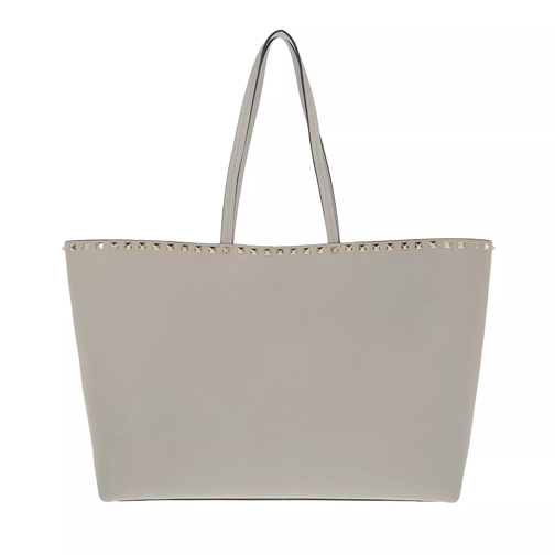 Valentino Garavani Rockstud Studded Shopping Bag Leather Opal Grey Shoppingväska