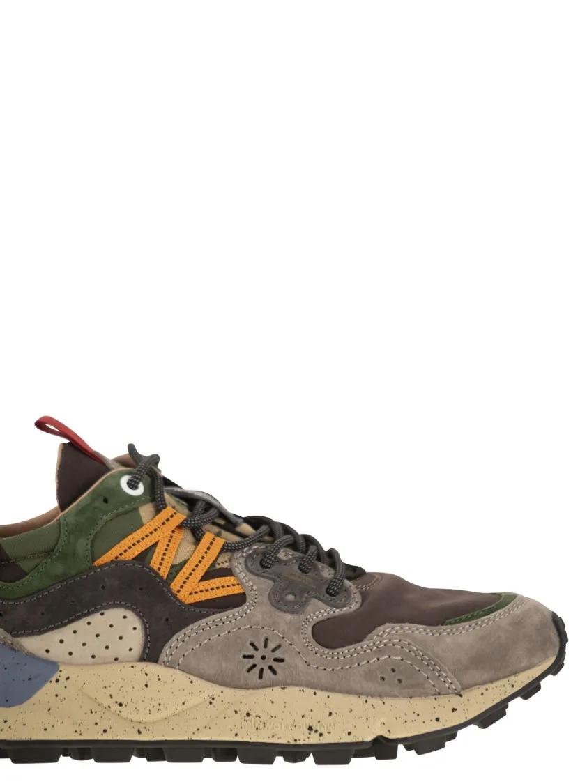 Thumbnail - Flower Mountain Low-Top Sneaker - Yamano 3 - Sneakers In Suede And Technical Fabric - Gr. 42 (EU) - in Grau - für Damen