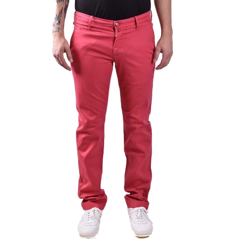 Jacob Cohen Anzugshose Red Cotton Trousers Red