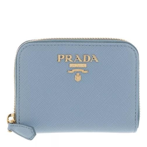 Prada Wallet Zip Around Small Saffianiano Logo Lettering Astrale Portemonnaie mit Zip-Around-Reißverschluss