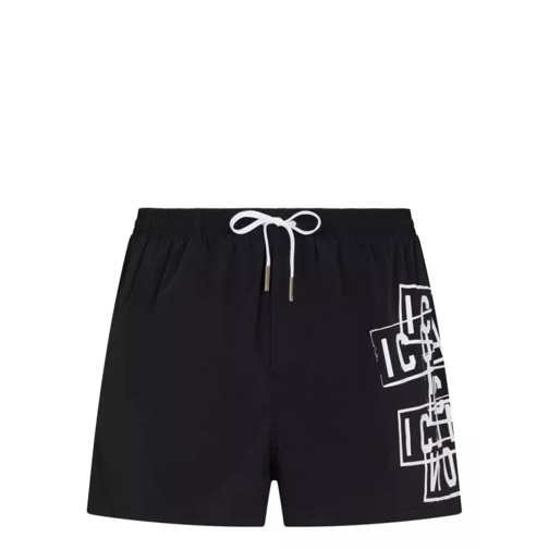 Dsquared2 Icon Logo-Print Swim Shorts Black 