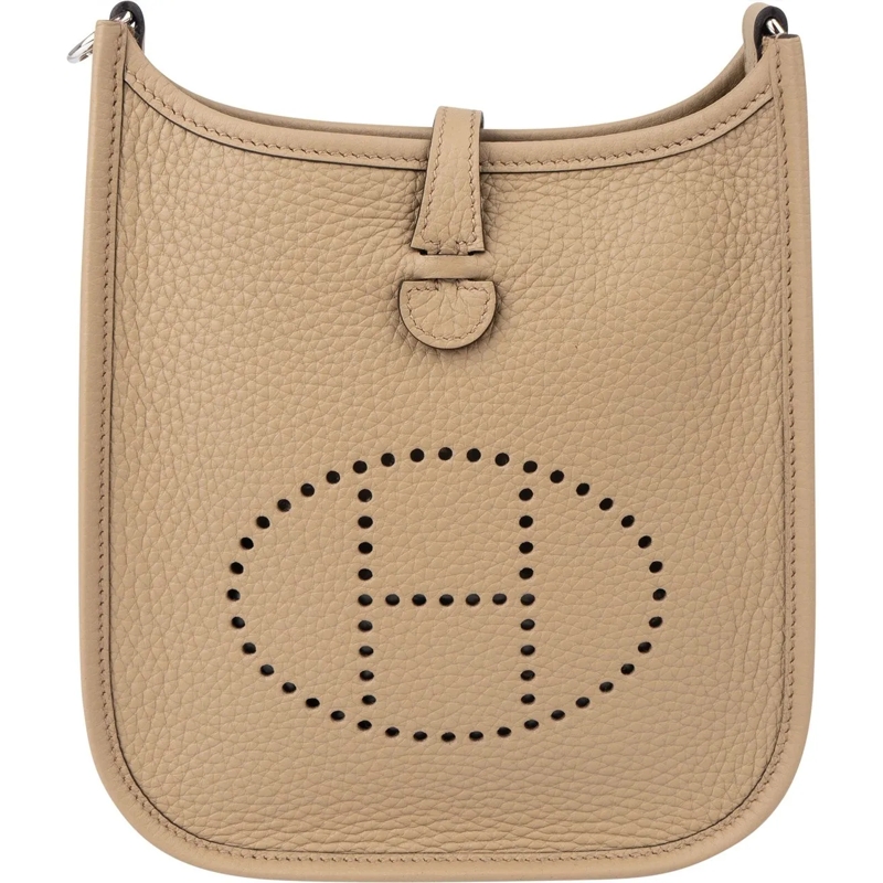 Hermès Tote Hermes Clemence Leather Evelyne 16 Crossbody Bag braun