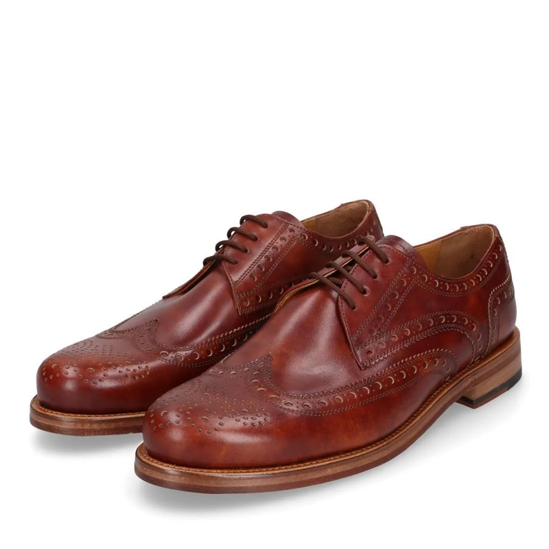 Heinrich Dinkelacker Chaussures à lacets Schnürer Zürich Full-Brogue TC mittel-braun(Image 3)