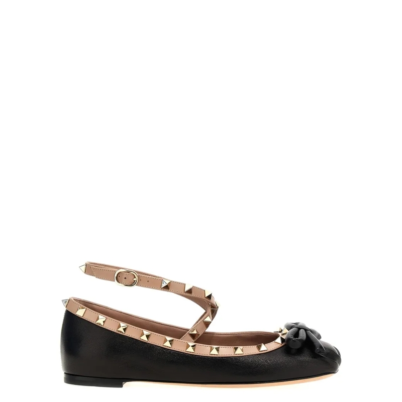 Valentino Garavani Ballerinas Ballerina Rockstud Nero Rose