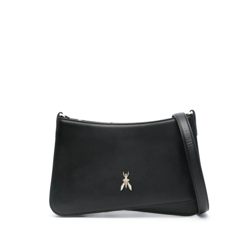 Patrizia Pepe Schultertasche Smooth Grain Leather Bag With Concealed Fastening Black