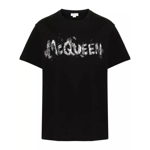Alexander McQueen Black Logo-Print T-Shirt Black 
