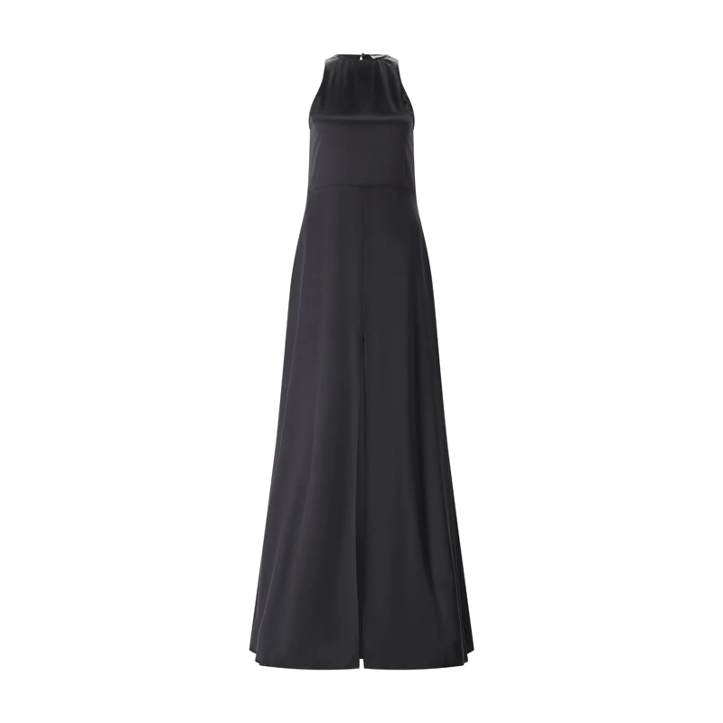 Saint Laurent Maxikleid Maxikleid aus Seide schwarz