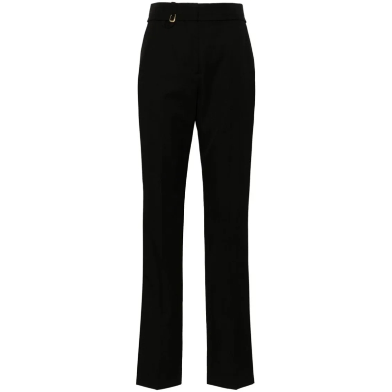 Jacquemus  High-Waist Tailored Trousers In Virgin Wool Black