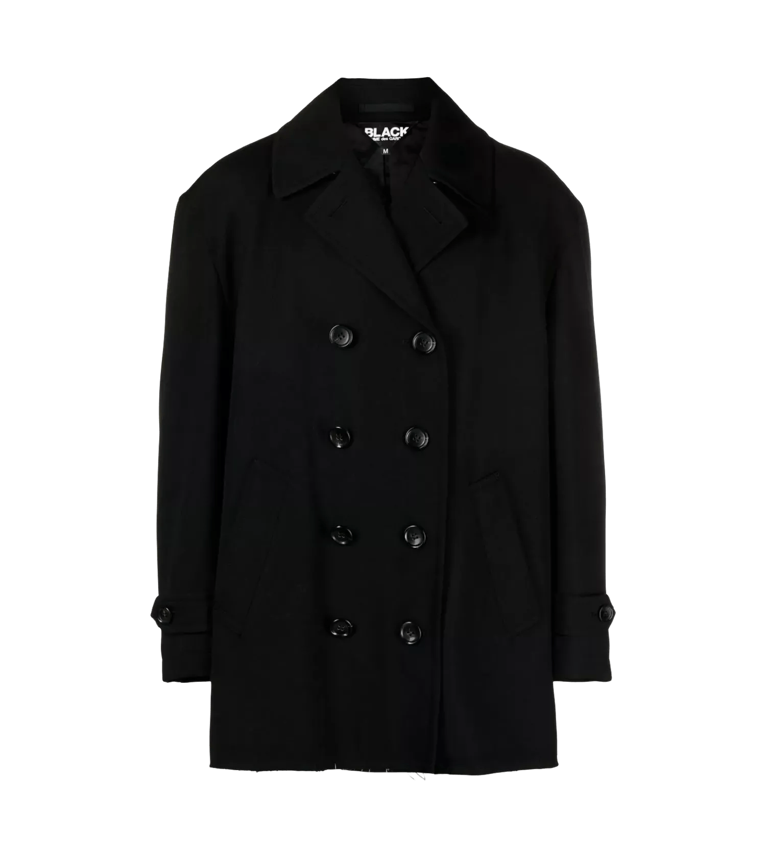 Comme des Garcons - Zweireihiger Unisex Mantel - Größe L - black