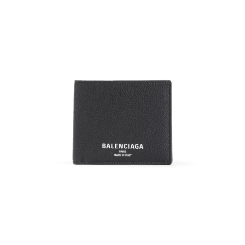 Balenciaga Geldbörse Credit Folded Black Calf Leather Wallet Black