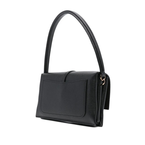 Tod's Schultertasche Structured Leather Handbag With Gold-Tone Logo Cla Black (Image 2)