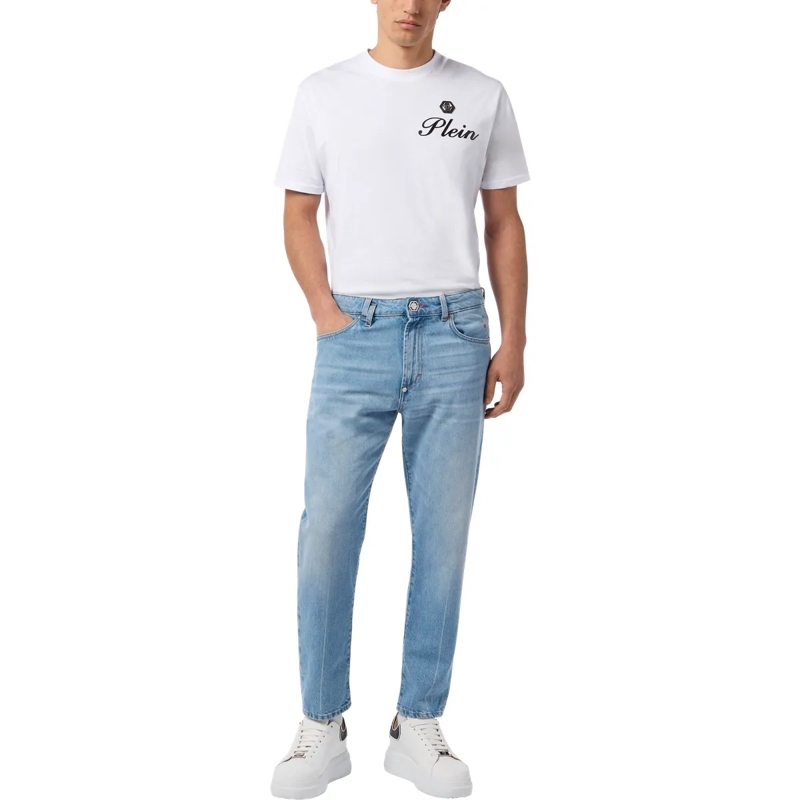 Philipp Plein Cropped-Jeans Detroit Fit Jeans jeansblau(Image 4)