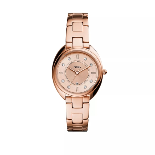 Fossil Gabby Three-Hand Date Stainless Steel Watch Rose Gold-Tone Multifunctioneel Horloge