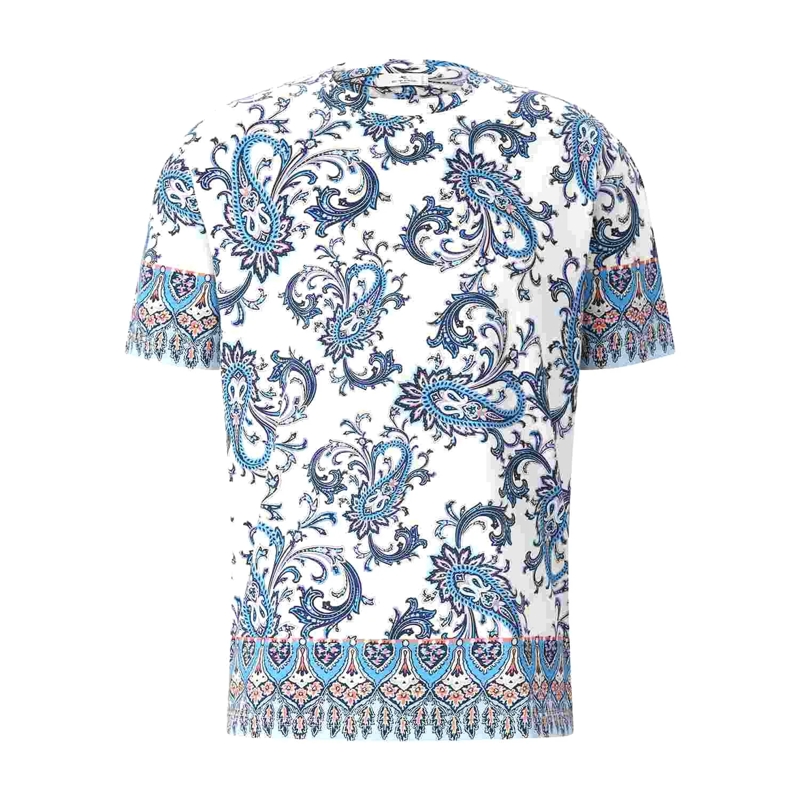 Etro T-Shirt T-Shirt mit Paisley-Muster mehrfarbig