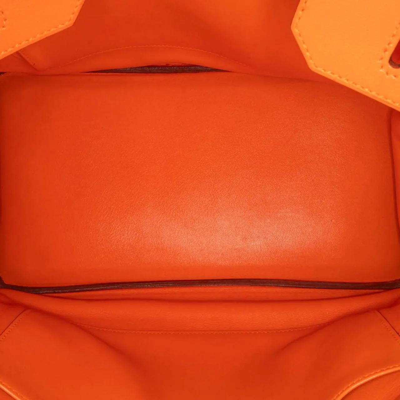 Hermès Totes & shoppers Swift Birkin Retourne 35 in oranje
