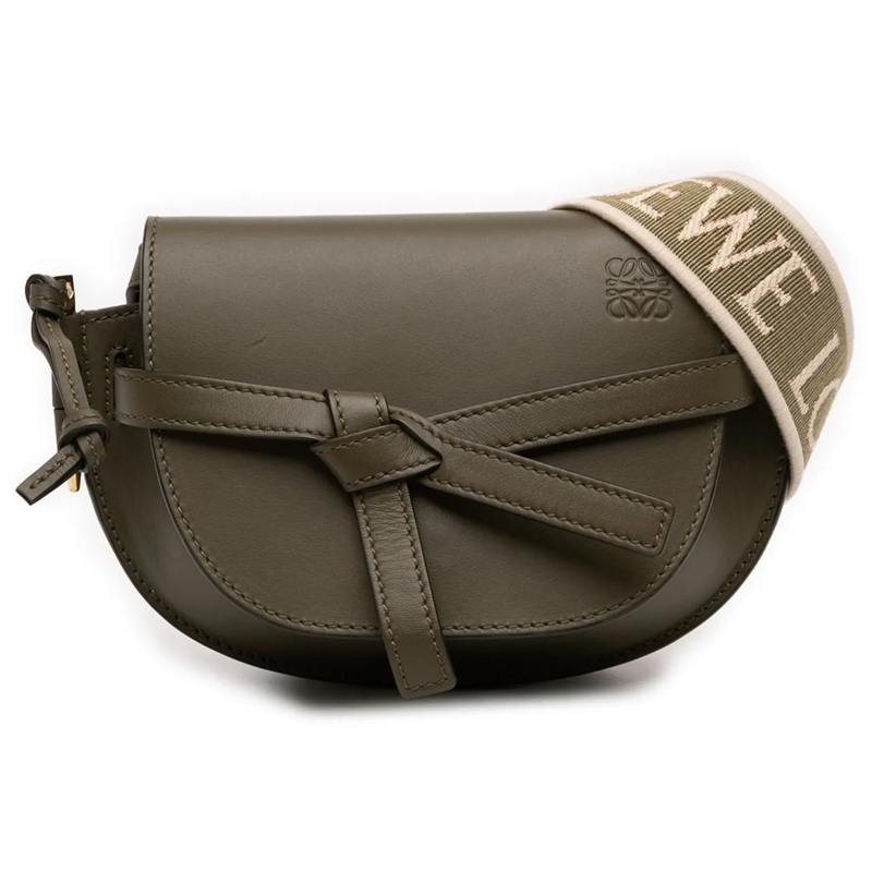 Loewe Schultertasche Mini Soft Calfskin Gate Dual Bag braun