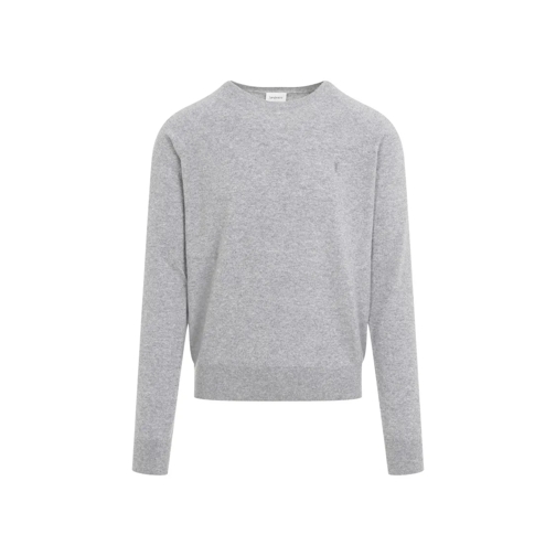 Saint Laurent Grey Cashmere Sweater Grey Pullover