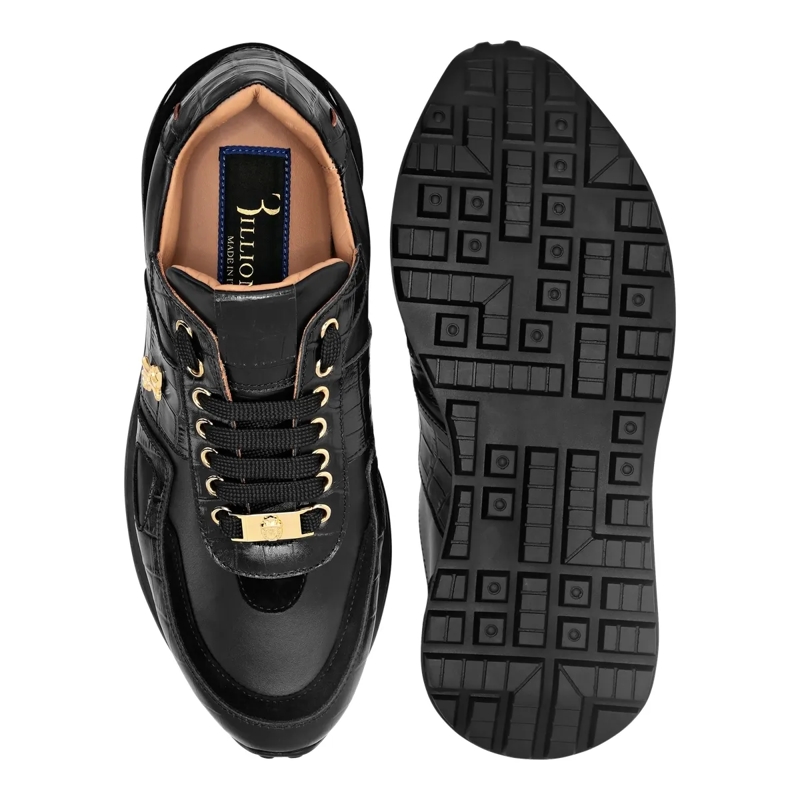 BILLIONAIRE Low-Top-Sneaker Läufer &Amp Crocco Geprägt schwarz(Image 3)