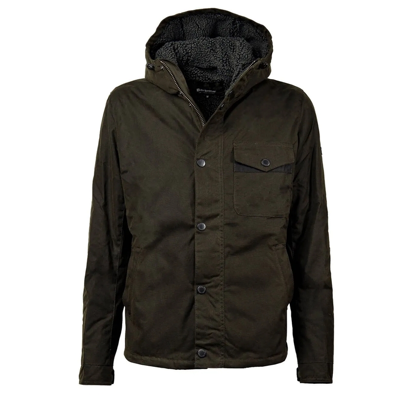 Barbour  BARBOUR KEVLAR WAX OLIVGRÜN KAPUZENJACKE grün