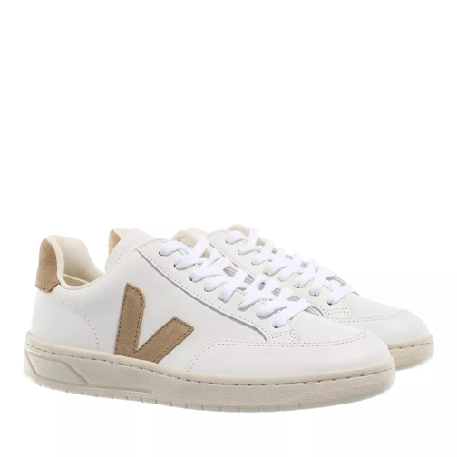 Veja V-12 Leather Extra-White Dune Low-Top Sneaker