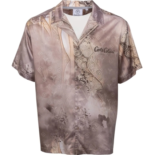 Carlo Colucci T-Shirts Heren Overshirt braun