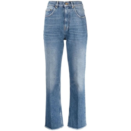 Golden Goose Jeans Faded Cropped Denim Jeans Blue