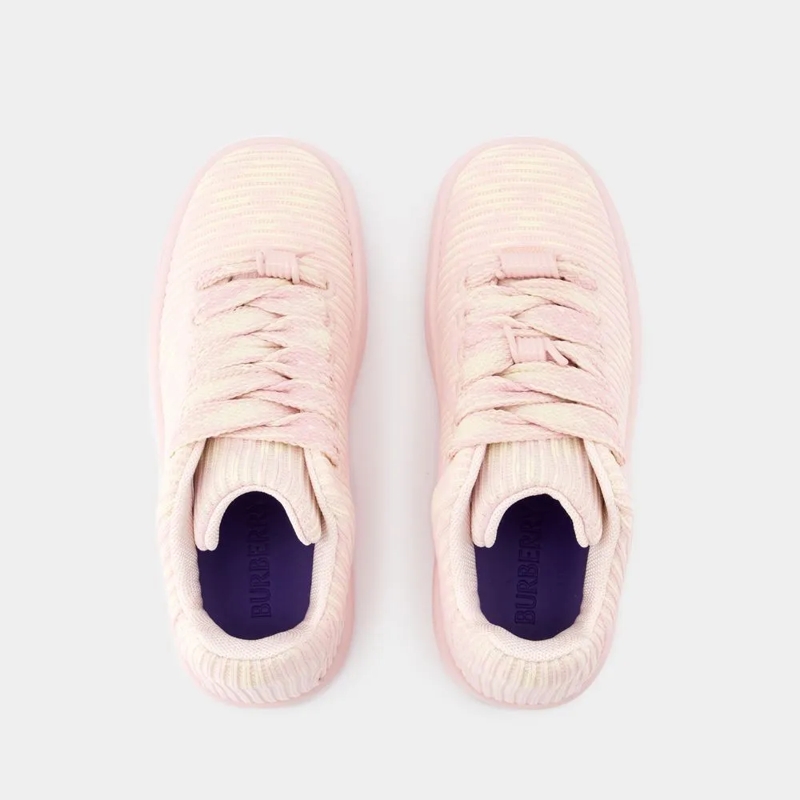 Burberry Low-Top-Sneaker Lf Box Knit Sneakers - Synthetic - Pink Neutrals(Image 8)