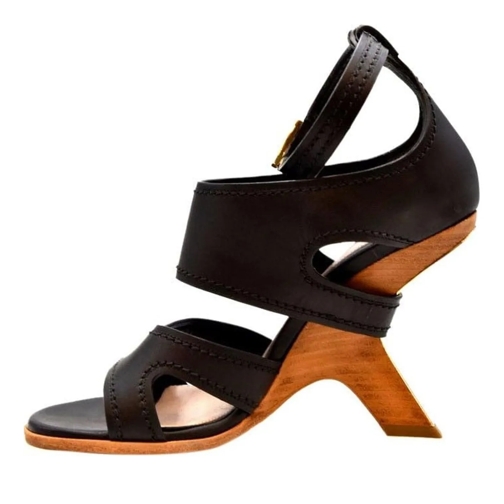Alexander McQueen Sandaal Sandal Black schwarz