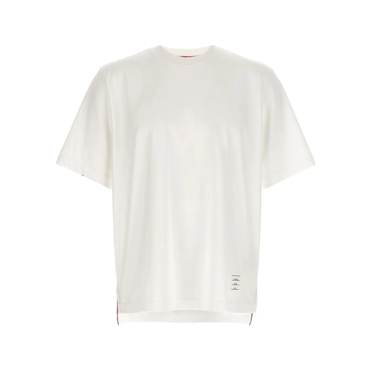 Tシャツ・カットソー THOM BROWNE 'RWB Knit Trim' T-shirt Thom Browne Rwb Knit Trim' T-Shirt | ShopSimon