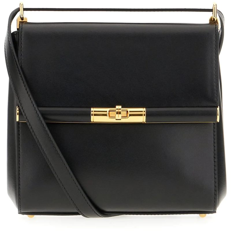 Dolce&Gabbana Schultertasche Dolce&gabbana Black leather Marlene crossbody bag schwarz