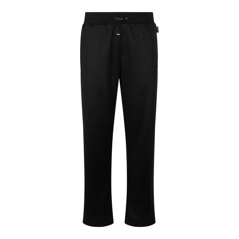 Philipp Plein Jogginghose Tracksuit Trousers Monogram Stones Monogram schwarz