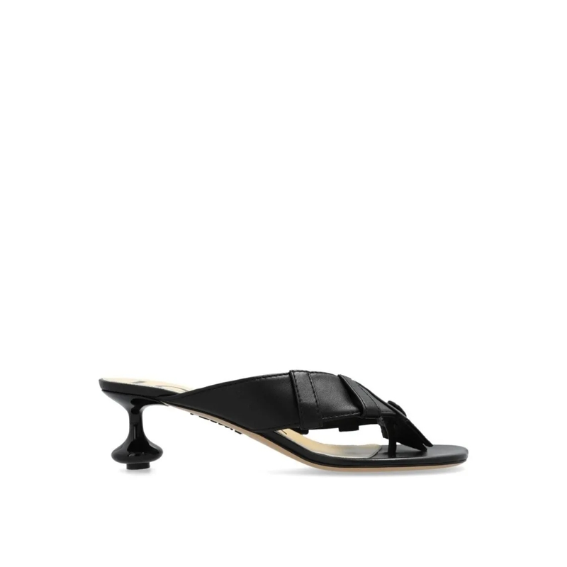 Loewe Ballerines Toy Panta 45Mm Leather Sandals Black