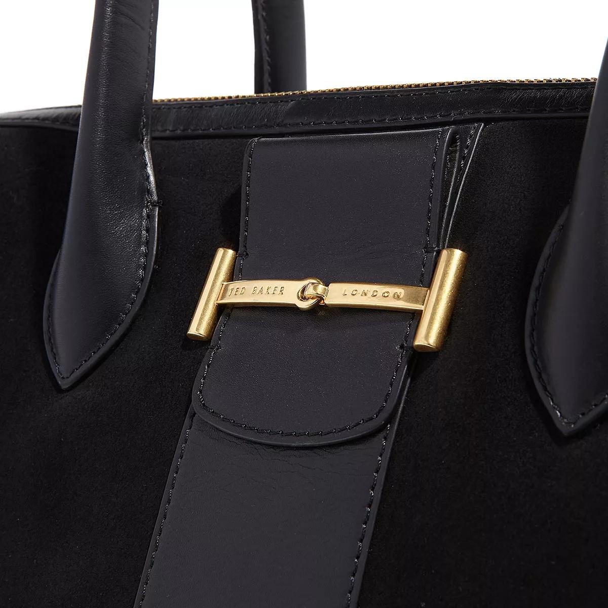 Ted Baker Shoppers Edala Suede Equestrian Tote Bag in zwart