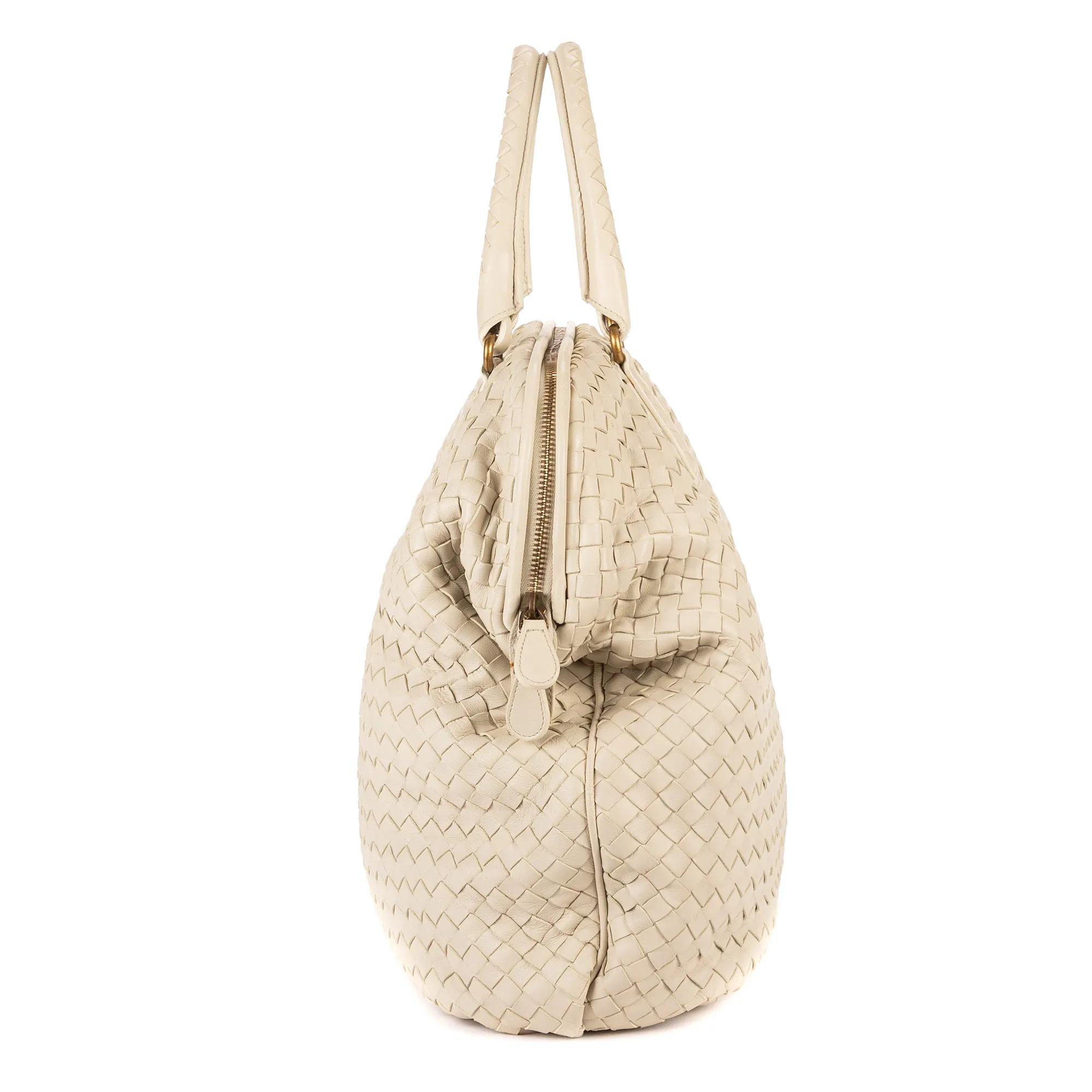 Thumbnail - Bottega Veneta Crossbody Bags - Vintage Doctors Bowling Tote - Gr. unisize - in Weiß - für Damen