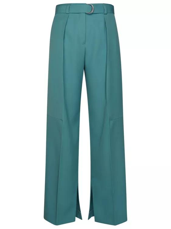 Jil Sander - Teal Wool Trousers - Größe 34 - blue