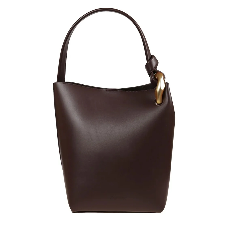 J.W.Anderson Bucket Bag Chocolate Leather Bucket Bag Black