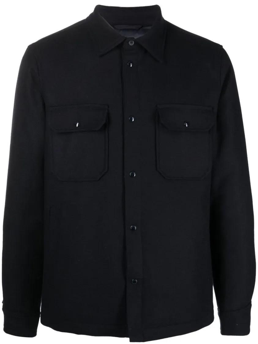 Woolrich - Shirt With Logo - Größe XL - schwarz