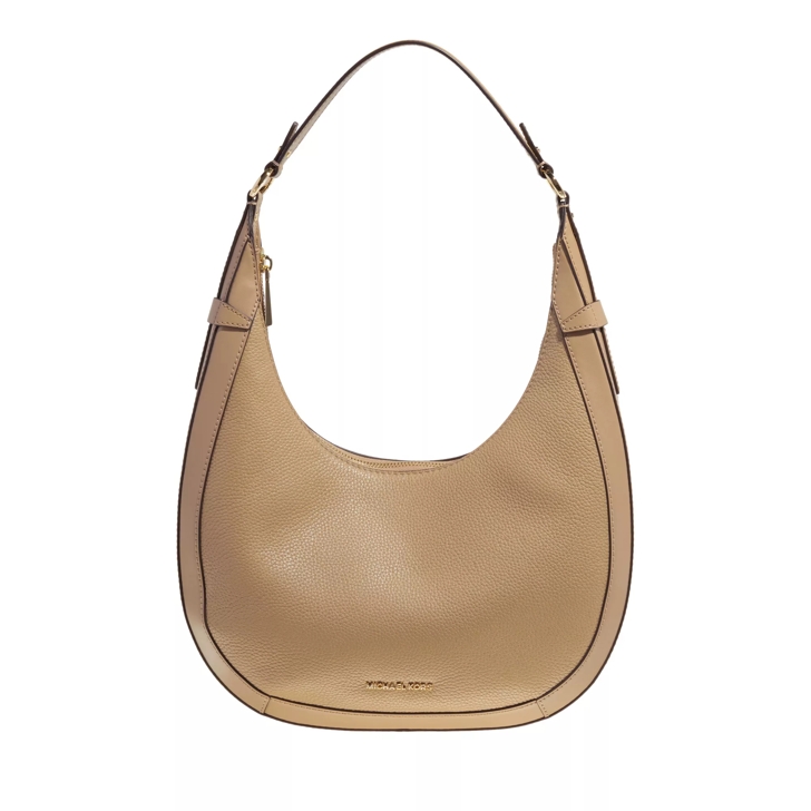 Michael Kors Lg Crescent Tz Hobo Shldr Camel Hobo Bag