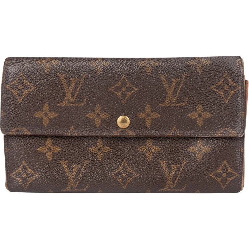 Louis Vuitton Geldbörse Louis Vuitton Canvas Monogram Sarah Wallet braun