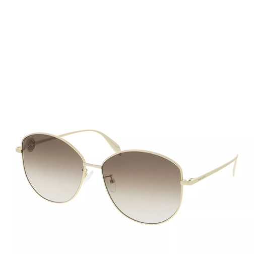 Alexander McQueen AM0288S-002 62 Sunglass WOMAN METAL Gold Sunglasses