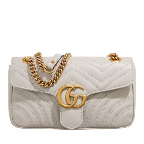 Gucci Small GG Marmont Shoulder Bag Matelassé Leather Light Beige Crossbody Bag