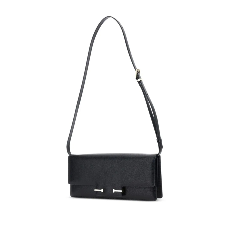 Tom Ford Schultertasche Shoulder Bag In Supple Black Leather Black